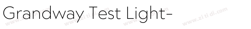 Grandway Test Light字体转换